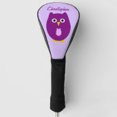 Couvre-club De Golf Purple Owl Design (Devant)