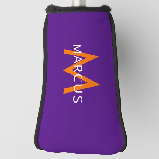 Couvre-club De Golf Purple Personnalisé Monogramme Style Blade Putter (Tourné à 90°)