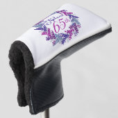 Couvre-club De Golf Purple Pink Wreath 65e Anniversaire (Devant 3/4)