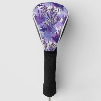 Couvre-club De Golf Purple Watercolor with Florals