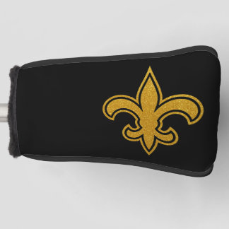 Couvre-club De Golf Putter Fleur De Lis Or et Noir