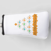 Couvre-club De Golf Pyramide des sapins de Noël faite de bonhommes de  (Devant)