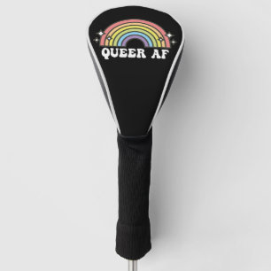 Couvre-club De Golf Queer AF Arc-en-ciel gay lesbienne transbisexuel L