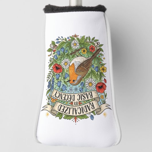 Couvre-club De Golf Radicalized by Basic Decency Aesthetic Art Bird (Tourné à 90°)