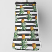 Couvre-club De Golf rayures d'ananas grises (Tourné à 90°)