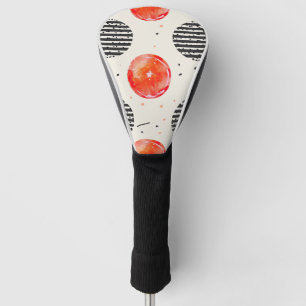 Couvre-club De Golf Rayures de tranche de citron bold (10)