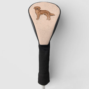 Couvre-club De Golf Red Brown Golden Retriever mignon chien de dessin