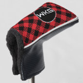 Couvre-club De Golf Red Buffa Plaid Customisé Golf Blade Putter Cover (Devant 3/4)