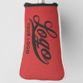 Couvre-club De Golf Red Leather Company Logo Business Club (Tourné à 90°)