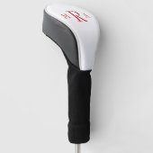 Couvre-club De Golf Red Monogram Driver Golf Head Coque (Incliné)