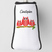 Couvre-club De Golf Red Owls Design Personalised (Tourné à 90°)