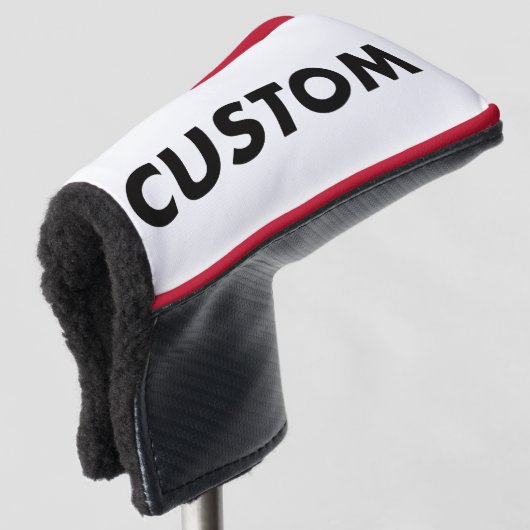 Couvre-club De Golf RED Piping Custom Golf Putter Headcover Blank (Devant 3/4)