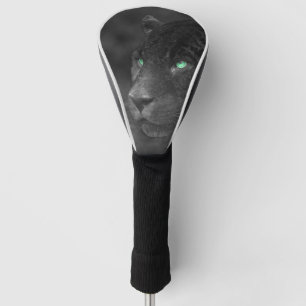 Couvre-club De Golf Regard d'émeraude de Jaguars noirs