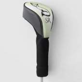 Couvre-club De Golf Renard argenté sur vert (Incliné)