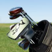 Couvre-club De Golf Renard argenté sur vert (In Situ)