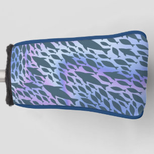 Couvre-club De Golf requin bleu ombre sur galaxie en pente Espace