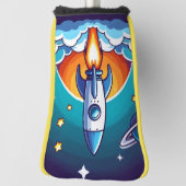 Couvre-club De Golf Retro, fusée spatiale (Tourné à 90°)