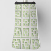 Couvre-club De Golf Retro Green Trellis Golf Head Coque (Tourné à 90°)