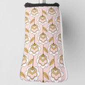 Couvre-club De Golf Retro Jardin rose motif floral (Tourné à 90°)