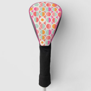 Couvre-club De Golf Rétro motif de cercle de roses indien