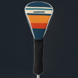 Couvre-club De Golf Rétro personnalisé<br><div class="desc">Élevez votre jeu de golf avec notre couverture Retro Personnalisé Golf Head,  un accessoire unique qui combine le charme vintage avec la personnalisation moderne. Doté d'un nom ou d'initiales personnalisables et d'une palette de couleurs rétro intemporelle.</div>