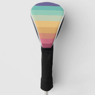 Couvre-club De Golf Retro Stripes Lignes élégantes les années 70 80s D