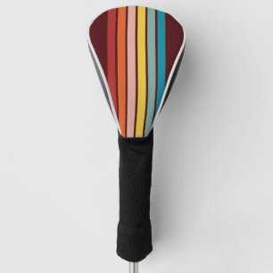 Couvre-club De Golf Retro Stripes Lignes élégantes les années 70 80s D