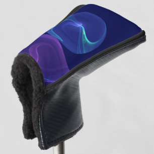 Couvre-club De Golf Rêve Violet Bleu Lumineux Art Fractal Abstrait