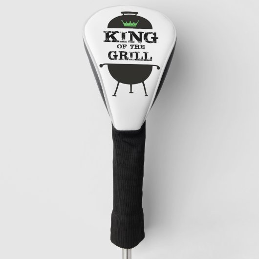 Couvre-club De Golf Roi Du Grill, Couronne Verte Noire (Devant)