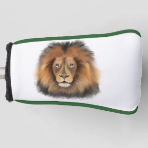 Couvre-club De Golf roi lion de la jungle réaliste homme aquarelle