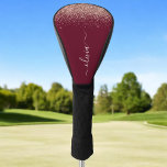 Couvre-club De Golf Rose Bourgogne Gold Blush Pink Parties scintillant<br><div class="desc">Rose Gold - Blush Pink et Bourgogne Éparkle Parties scintillant Script Monogramme Nom Golf Driver Cover. Cela rend le cadeau parfait pour 16 ans,  mariage,  douche nuptiale,  anniversaire,  baby shower ou bachelorette pour quelqu'un qui aime le luxe glam et les styles chic.</div>