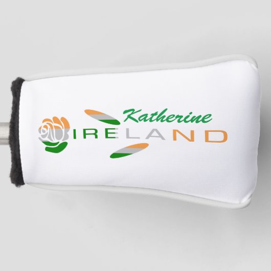Couvre-club De Golf Rose du drapeau irlandais personnalisé (Devant)