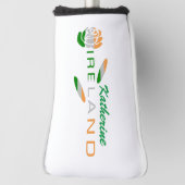 Couvre-club De Golf Rose du drapeau irlandais personnalisé (Tourné à 90°)