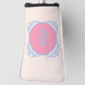 Couvre-club De Golf Rose et bleu personnalisés (Tourné à 90°)
