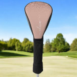 Couvre-club De Golf Rose Gold Blush Pink Parties scintillant Script Mo<br><div class="desc">Rose Gold - Blush Pink Sparkle Parties scintillant Script Monogramme Nom Golf Driver Cover. Cela rend le cadeau parfait pour 16 ans,  mariage,  douche nuptiale,  anniversaire,  baby shower ou bachelorette pour quelqu'un qui aime le luxe glam et les styles chic.</div>