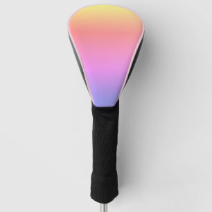 Couvre-club De Golf Rose violet coloré Pastel Jaune couverture tête de