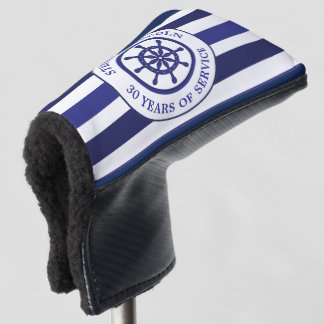 Couvre-club De Golf Roues de capitaine bleu marine années de service r