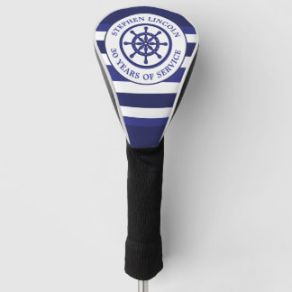 Couvre-club De Golf Roues de capitaine bleu marine années de service r