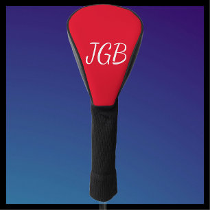 Couvre-club De Golf Rouge et blanc monogrammes ou choisissez votre cou