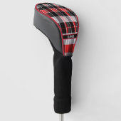 Couvre-club De Golf Rouge Noir Abstrait Plaid Collection populaire (Incliné)