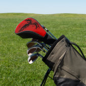 Couvre-club De Golf Ruby Red Metallic Rising Phoenix Monogramme Initia (In Situ)