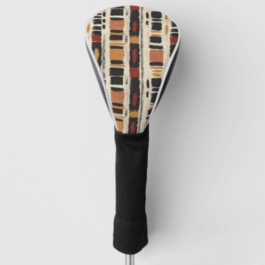 Couvre-club De Golf Rustic Mudcloth Geometric Pattern (1) (Devant)