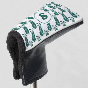 Couvre-club De Golf Sac golf motif monogrammé moderne prépa vert