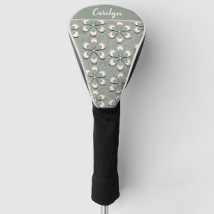 Couvre-club De Golf Sage d'alimentation à fleurs des années 70 mignonn