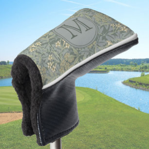 Couvre-club De Golf Sage Floral William Morris Custom Initial Ladies