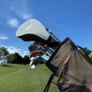 Couvre-club De Golf Sage Green Elegant Damask