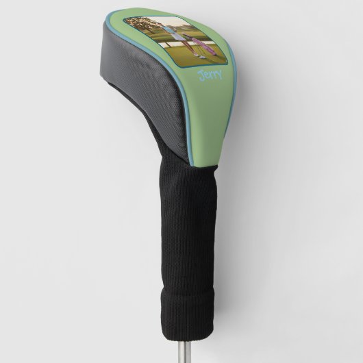 Couvre-club De Golf Sage Green Personalized Photo Custom  (Incliné)