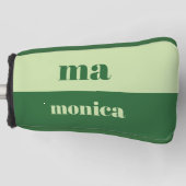 Couvre-club De Golf Sage green script monogram initial  (Devant)