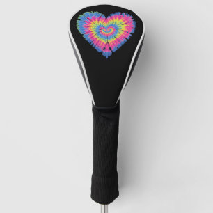 Couvre-club De Golf Saint-Valentin Tie-Dye Cœurs Colorés Jour 