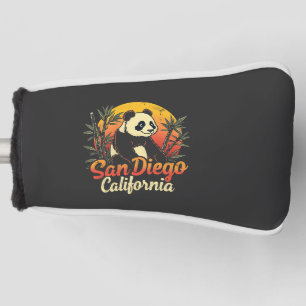 Couvre-club De Golf San Diego California Retro Sunset Panda Vintage